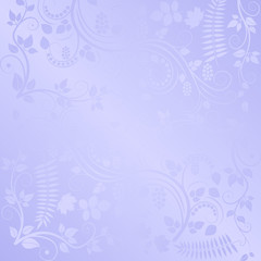 blue background with floral ornaments