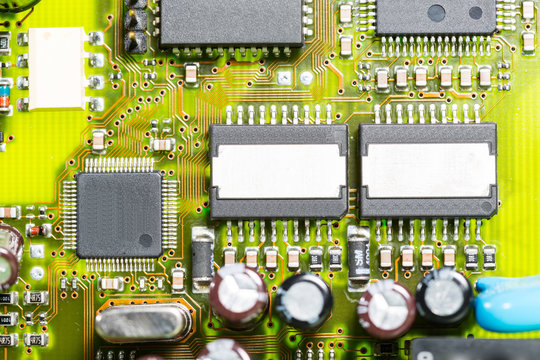 Macro photo of electronic circuit