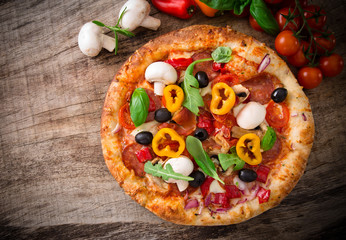 Delicious italian pizza