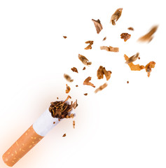 Breaking cigarette, quit smoking