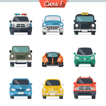 Car icon set 1