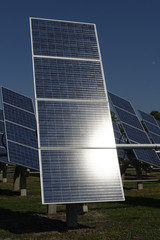 Centrale photovoltaïque en plein champs