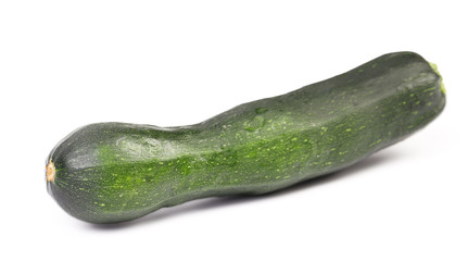 Single Courgette isolated on white.