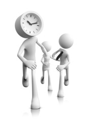 Stick man race against tim