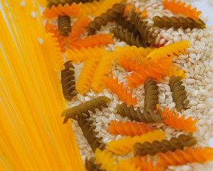 texture made of italian pasta