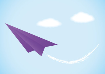Colorful paper airplane