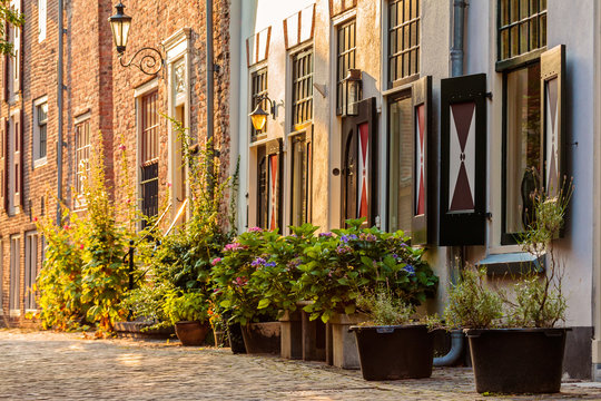 Old houses in the historic center of the Dutch city Amersfoort
