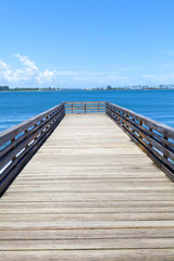 Obraz premium Wooden Pier in San Juan