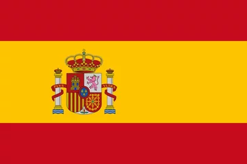 Abwaschbare Fototapete Europäische Orte Flagge von Spanien