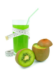 juice with kiwi and meter
