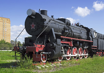 Fototapeta na wymiar Old freight locomotive