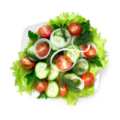 Vegetarian salad, top view