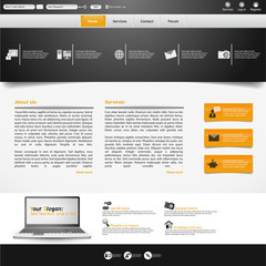 Vector Web Site Design, Template. 