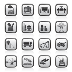 Heavy industry icons - vector icon set