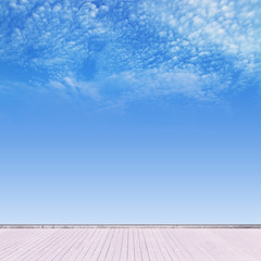 floor and blue sky