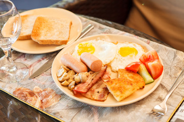 breakfast in the hotel