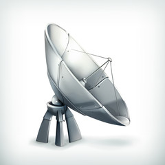 Parabolic antenna, icon © Natis