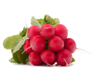 Small garden radish with leaves