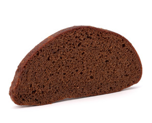 rye bread isolated on white background