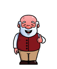Old man giving a thumbs up