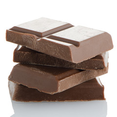 Closeup detail of chocolate parts