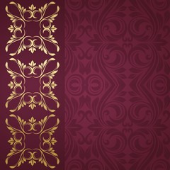 Floral border. Abstract flower background.