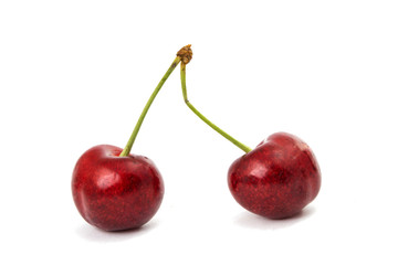 sweet cherries isolated