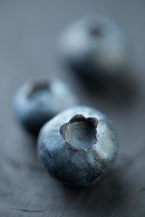 Berries: blueberry, vertical shot, shallow depth of field