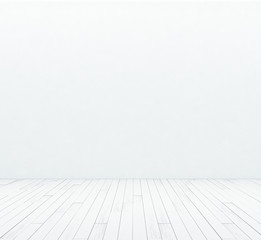 white wall and wood floor
