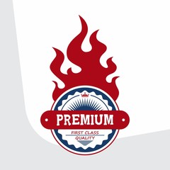 premium fire label