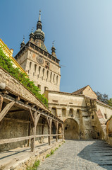 Medieval Clock Tower In Sighisoara, Romania