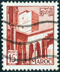 Kasbah of the Udayas courtyard (Morocco 1951)
