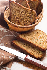 Sliced loaf of bread