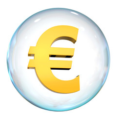 Obraz premium Euro Currency Bubble