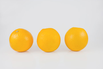 Orange on a white background