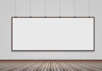 Blank white banner