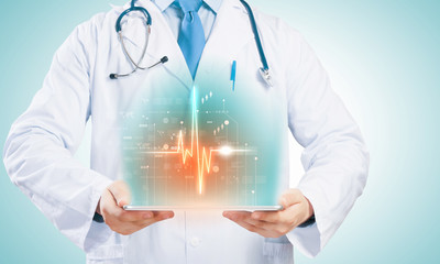 Doctor with tablet pc