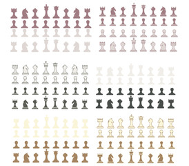 Chess sets and silhouettes