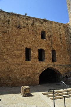 Knight templar castle in Old Acre, Israel