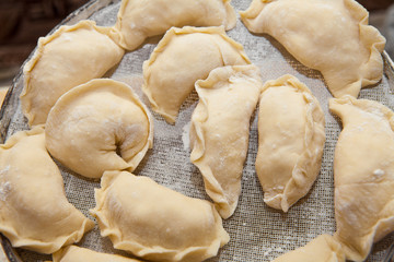 Fototapeta na wymiar uncooked dumplings