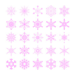 ピンクのスノーフレーク
