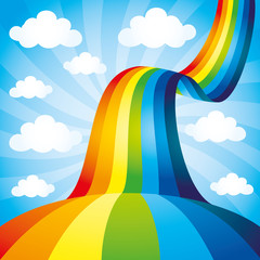 Obraz premium Vector background. Rainbow.