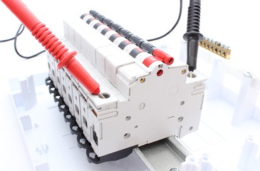 Electric switch on the control panel and cable multimeter