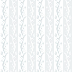 Obraz premium Seamless blue floral pattern. Vector illustration.