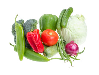 Assorted vegetables.