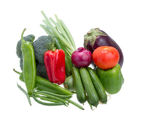 Assorted vegetables.