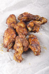 chicken wings fried from the oven