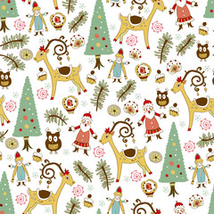 Christmas card.Vector illustration.