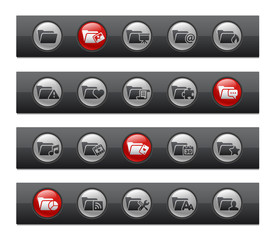 Folder Icons - Set 2 of 2 -- Button Bar Series