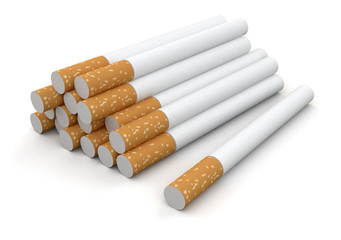Cigarettes (clipping path included)